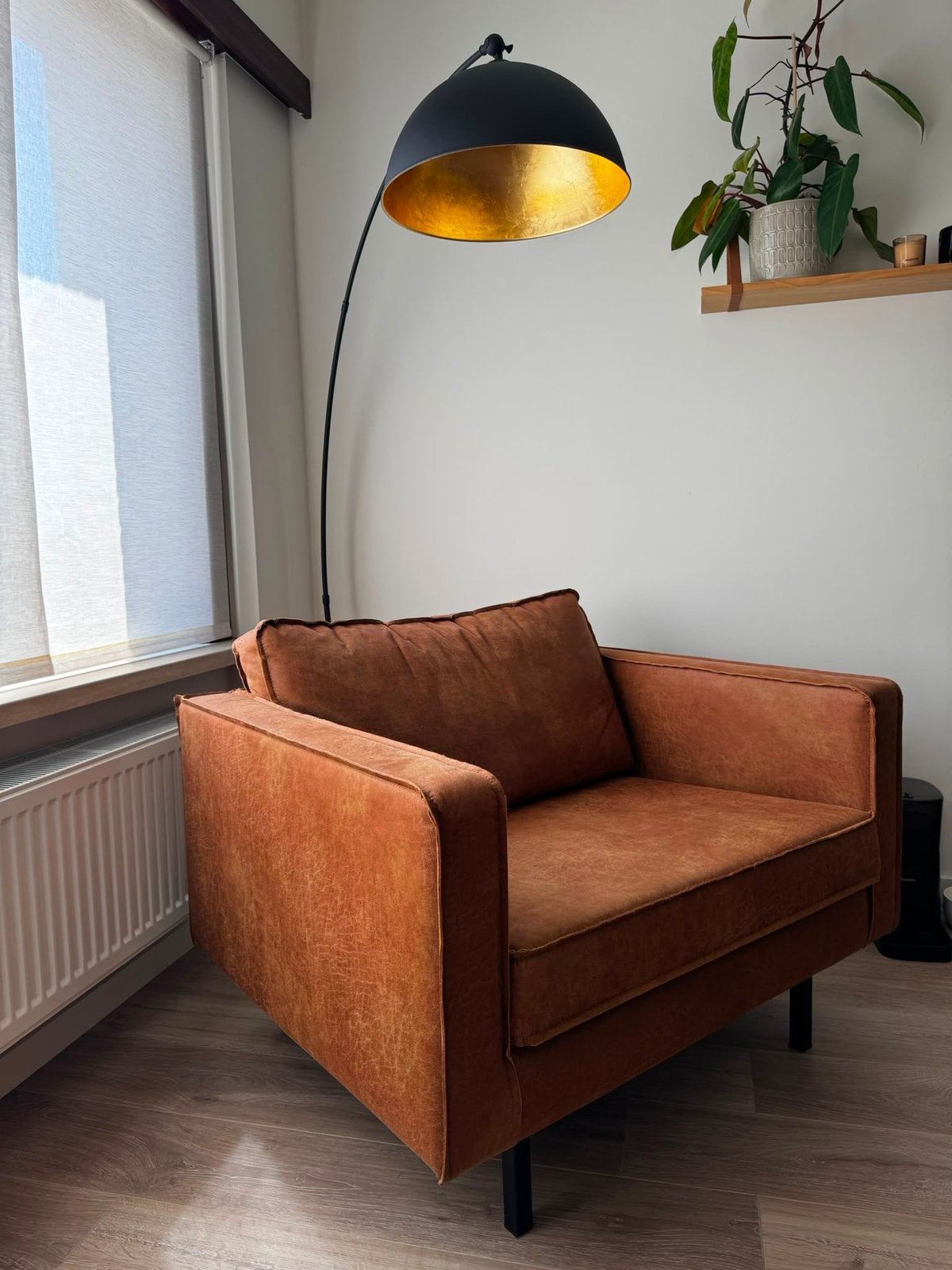 Design zetel, Ophalen, Zo goed als nieuw, Leer