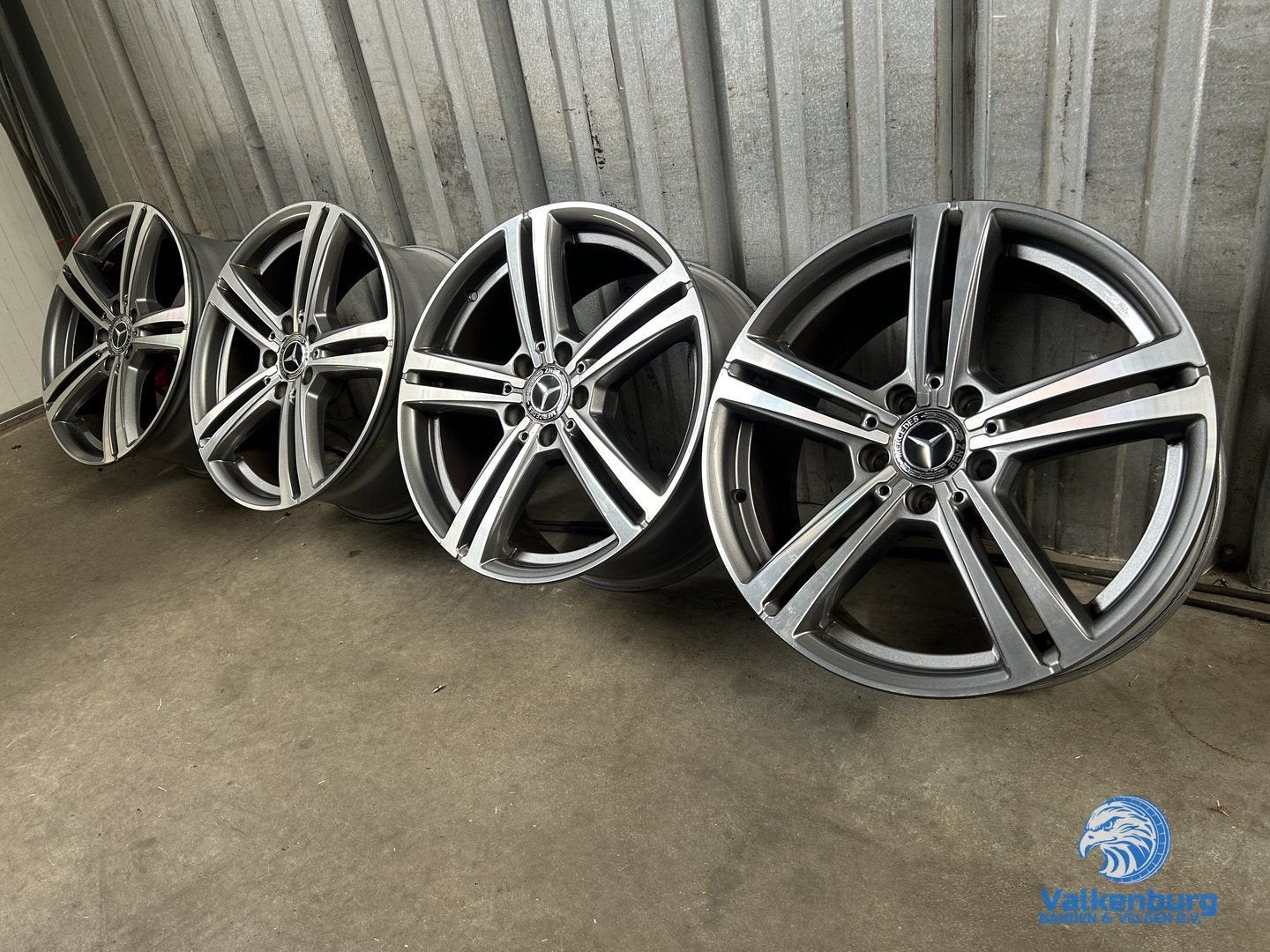 Originele Mercedes 18 inch antraciete velgen 5x112, 18 inch, Gebruikt, Velg(en), -