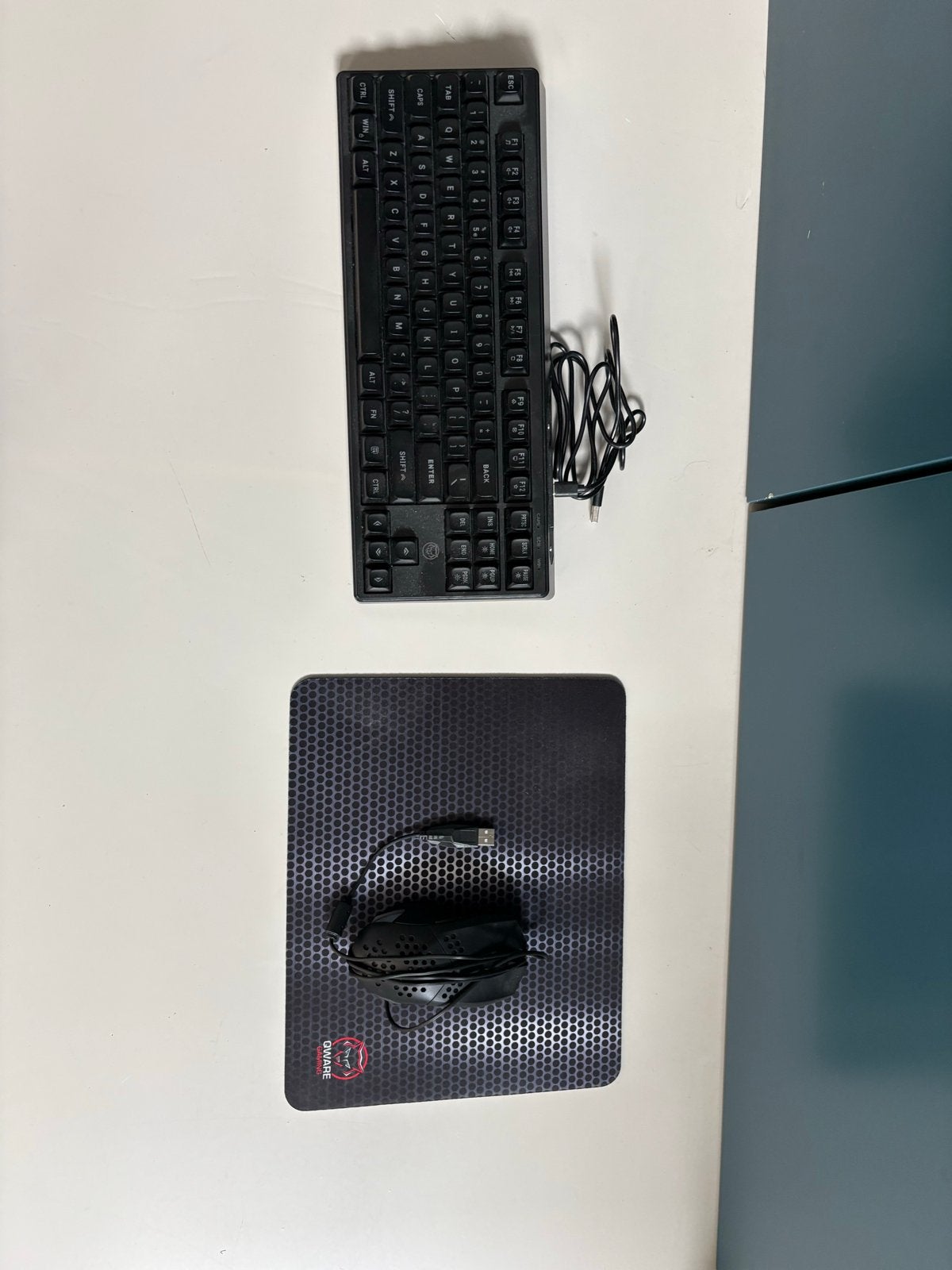 Gaming Toetsenbord en Muis Set - Bedraad by QWare, Ophalen, Gaming toetsenbord, Zo goed als nieuw, Qwerty