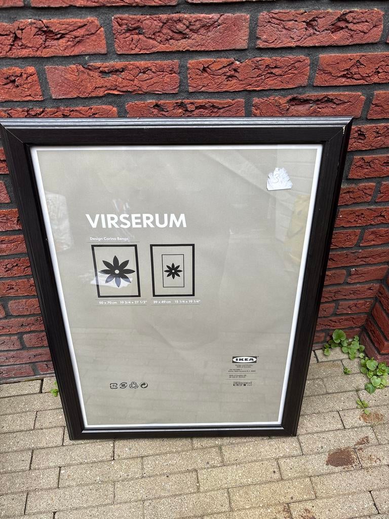 IKEA VIRSERUM fotolijst 50x70 cm, zwart, Huis en Inrichting, Woonaccessoires | Lijsten, Gebruikt, Ophalen of Verzenden, 75 cm of meer