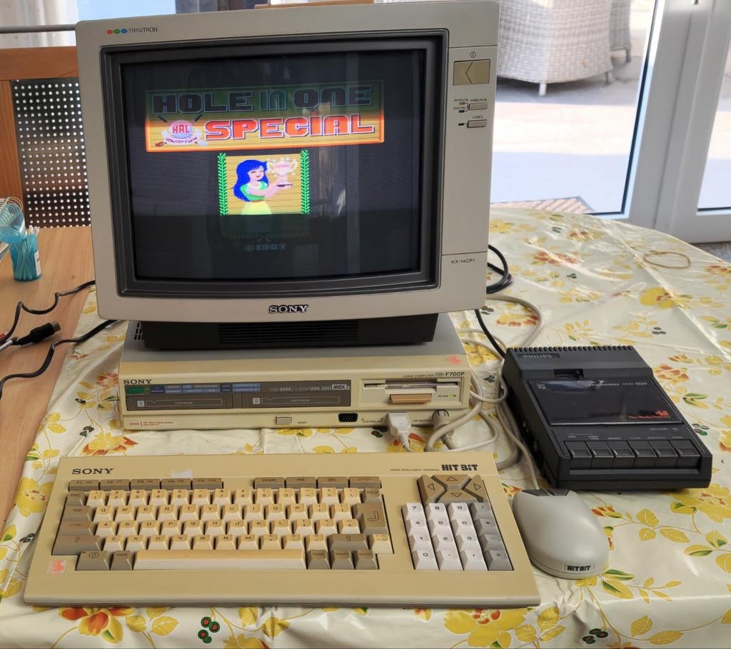 Sony MSX2 set: Monitor, Computer, Datar. NMS-1520, Computers en Software, Ophalen, Sony