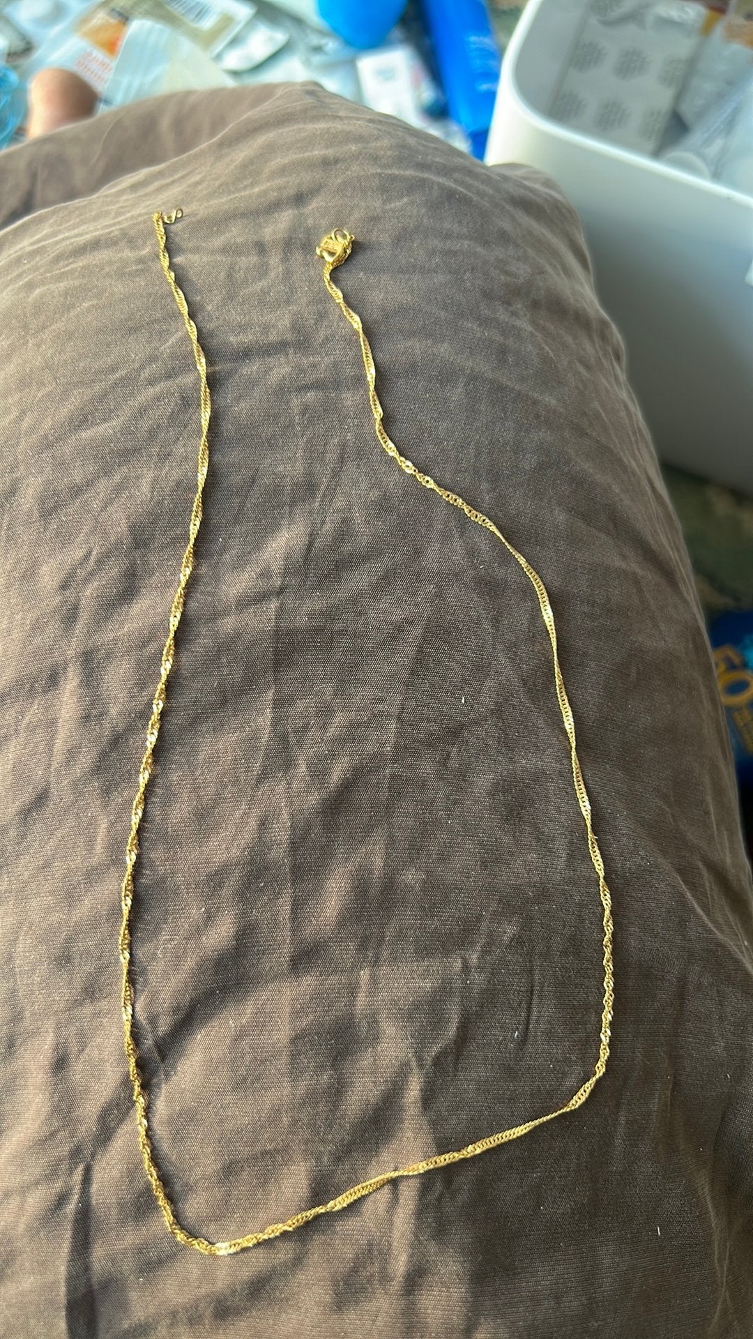 21 karaat ketting, Ophalen of Verzenden, Zo goed als nieuw, Wit, Goud