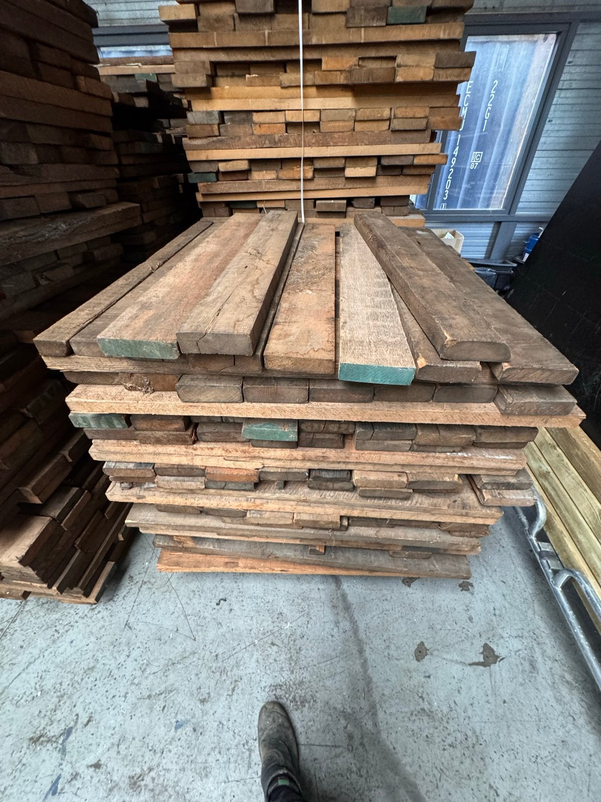 Grote partij gebruikt hout 120x15x4 cm - 15 pallets, Ophalen, Gebruikt, 25 tot 50 mm, Balk