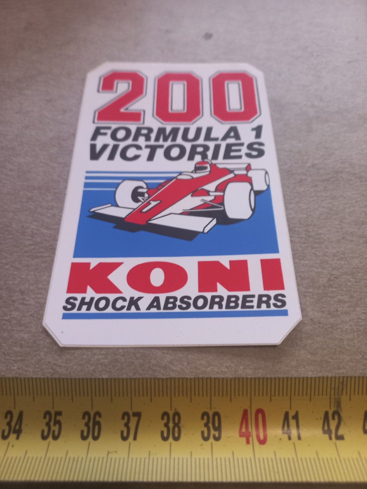 Koni Formule 1 Sticker - 200 Overwinningen, Verzamelen, Ophalen of Verzenden, Zo goed als nieuw
