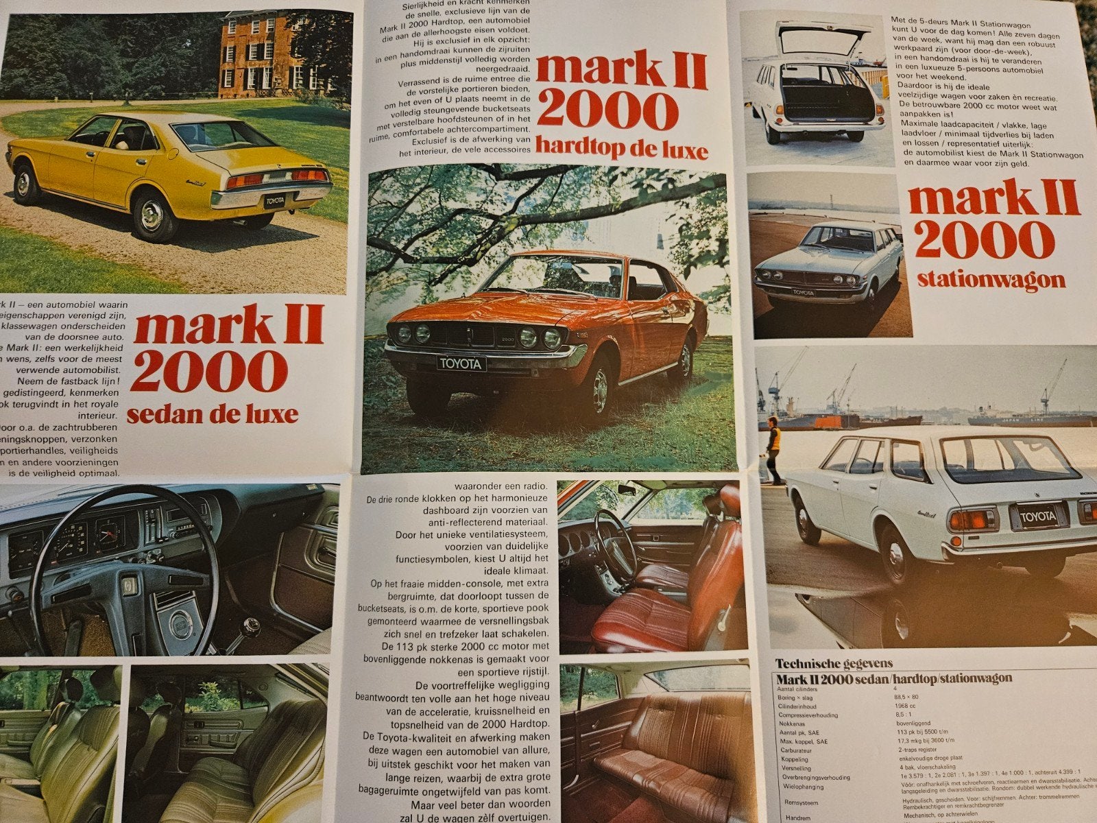 Brochure Toyota Mark II 2000 Sedan & Hardtop 1972, Ophalen of Verzenden, Zo goed als nieuw, Toyota
