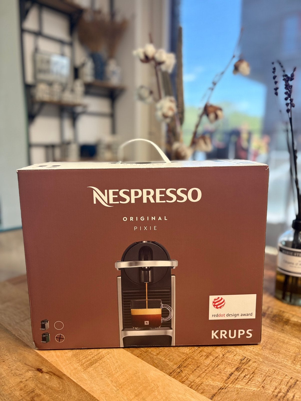 Krups Pixie, Witgoed en Apparatuur, Koffiezetapparaten, Ophalen, Zo goed als nieuw, Koffiemachine, Koffiepads en cups