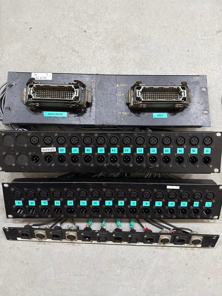 Complete Harting set met Stage Split en mixer snake., Muziek en Instrumenten, Kabels en Stekkers, Ophalen of Verzenden, Gebruikt
