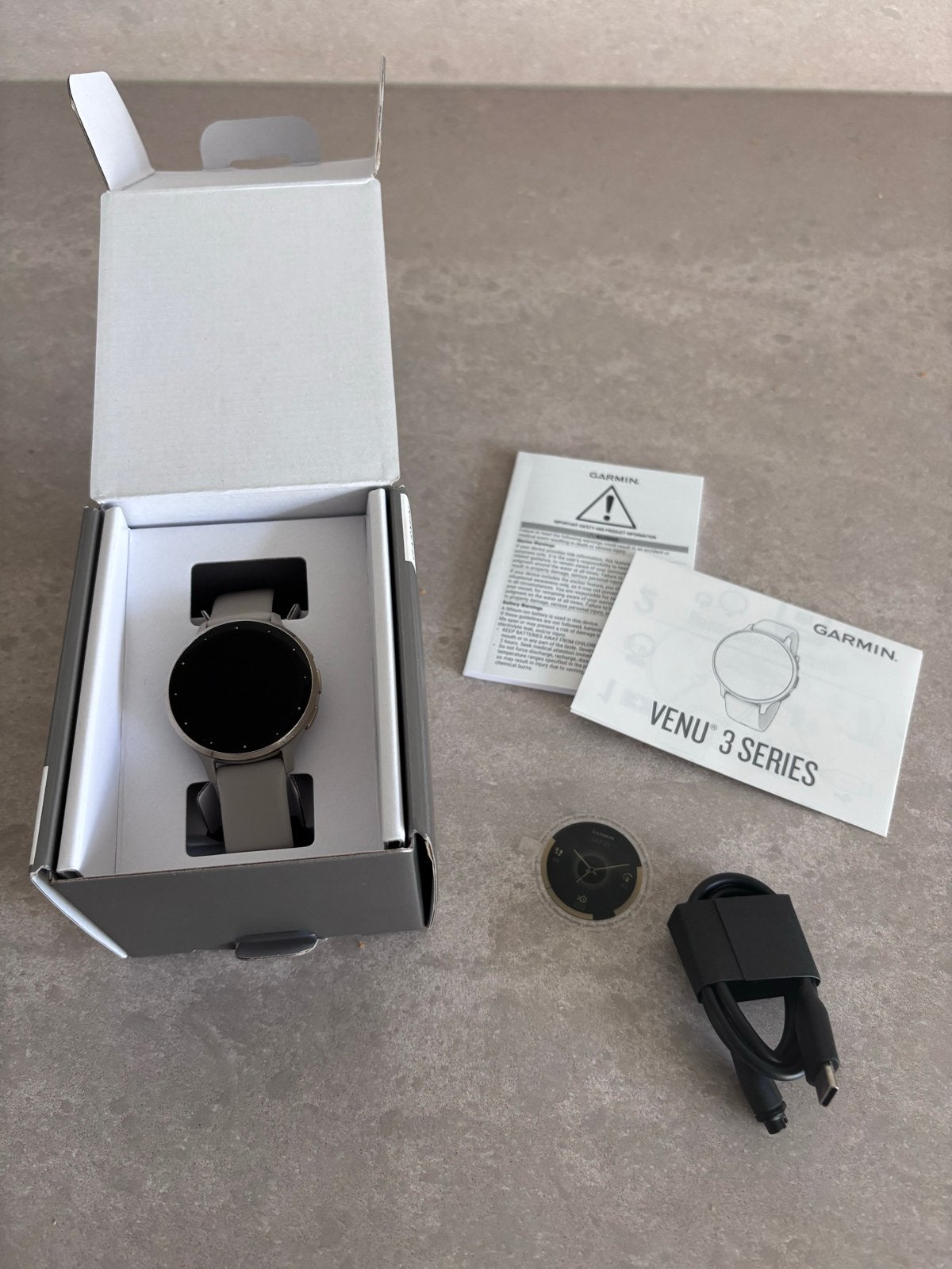 Garmin Venu 3S Health & Fitness GPS Smartwatch, Ophalen of Verzenden, Waterdicht, Grijs, Android