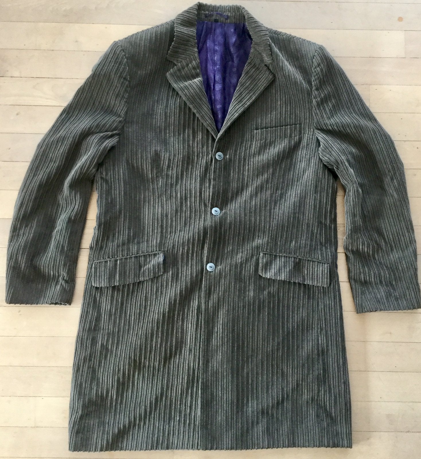 LIV design / luxe colbert jas blazer rib corduroy grijs 52, Ophalen of Verzenden, Maat 52/54 (L), Grijs