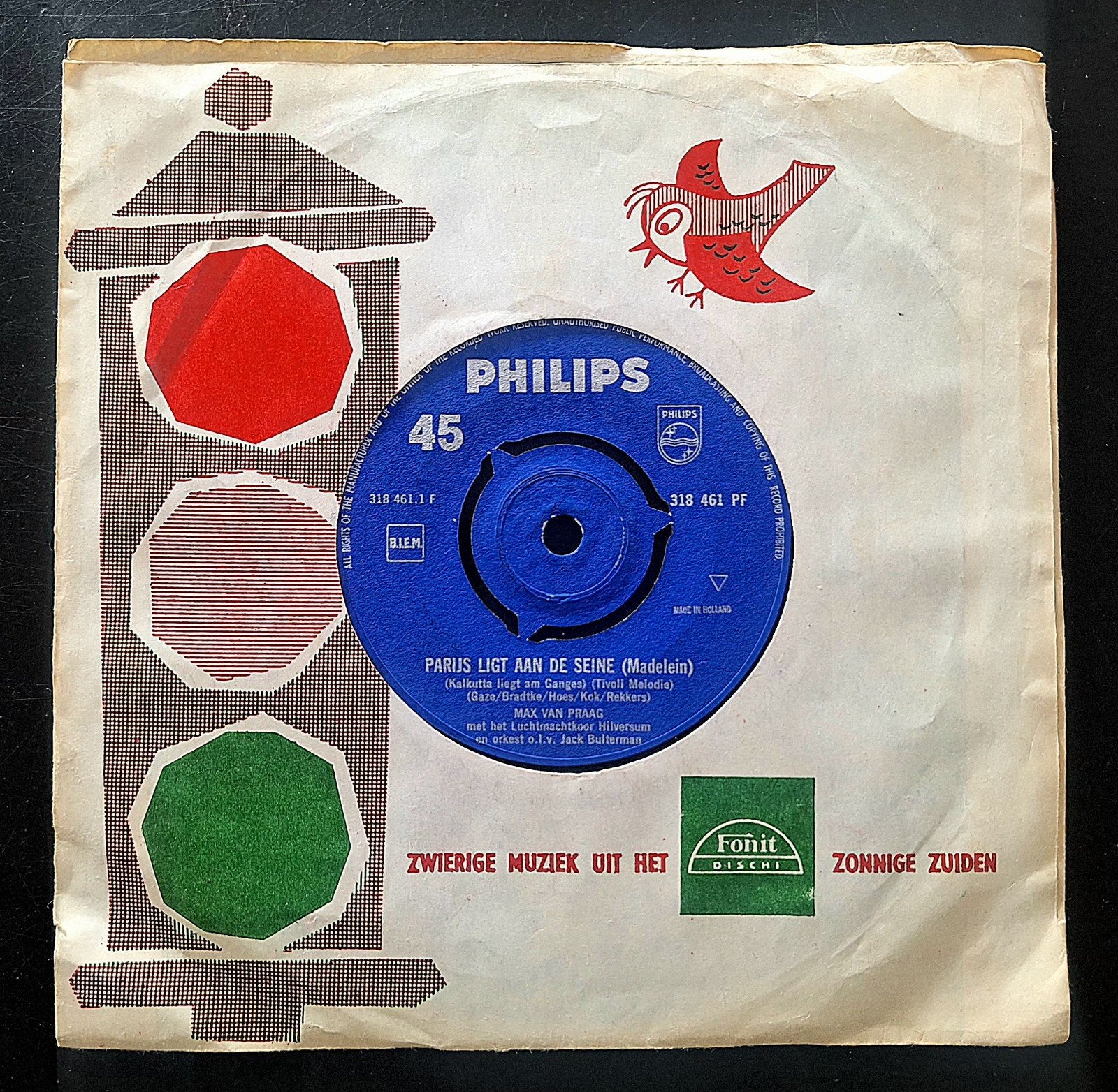 7"/SINGLE  MAX VAN PRAAG - Parijs Ligt Aan De Seine, Ophalen of Verzenden, Gebruikt, Nederlandstalig
