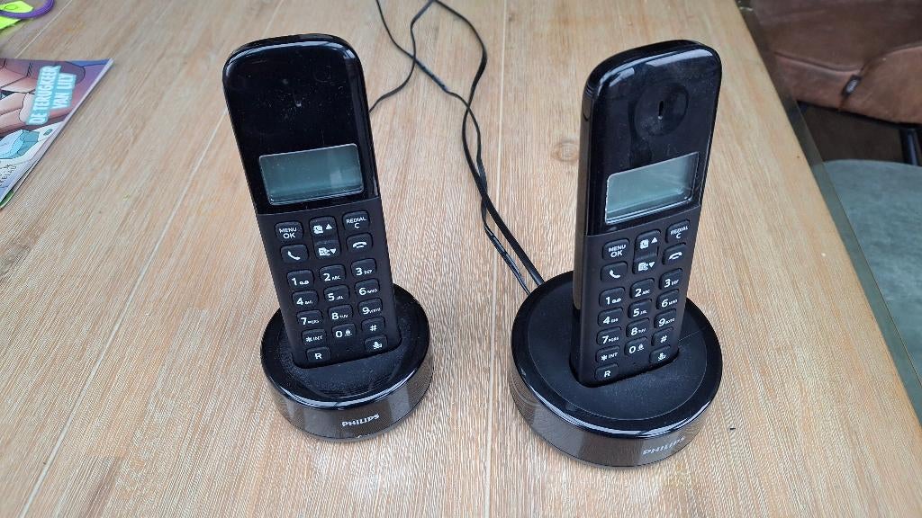 Philips Dect Telefoon met extra handset (D160 + D16X), Ophalen of Verzenden, Gebruikt, 2 handsets