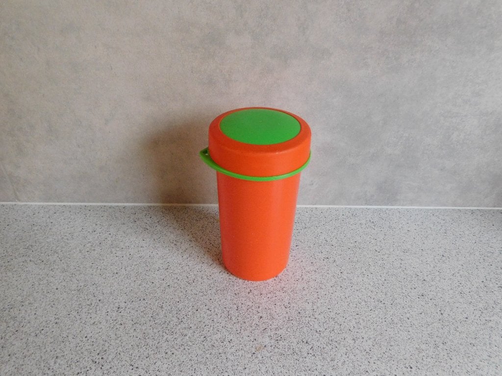 Tupperware Tumbo Beker 350 ml. Oranje Lime, Beker of Kan, Oranje, Ophalen of Verzenden, 350 ml