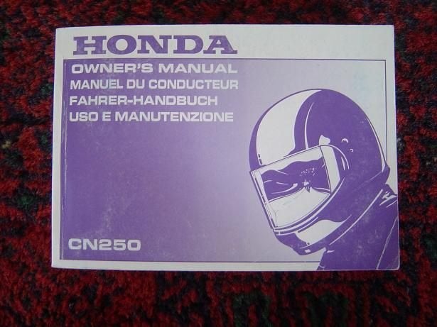 Honda CB250 1995 scooter owner's manual CN 250 handbuch, Ophalen of Verzenden, Honda