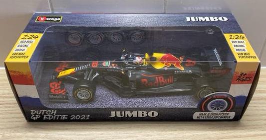 Bburago 1:24 - Red Bull RB16B 2021, Max Verstappen Jumbo ed, Ophalen of Verzenden, Zo goed als nieuw, Formule 1