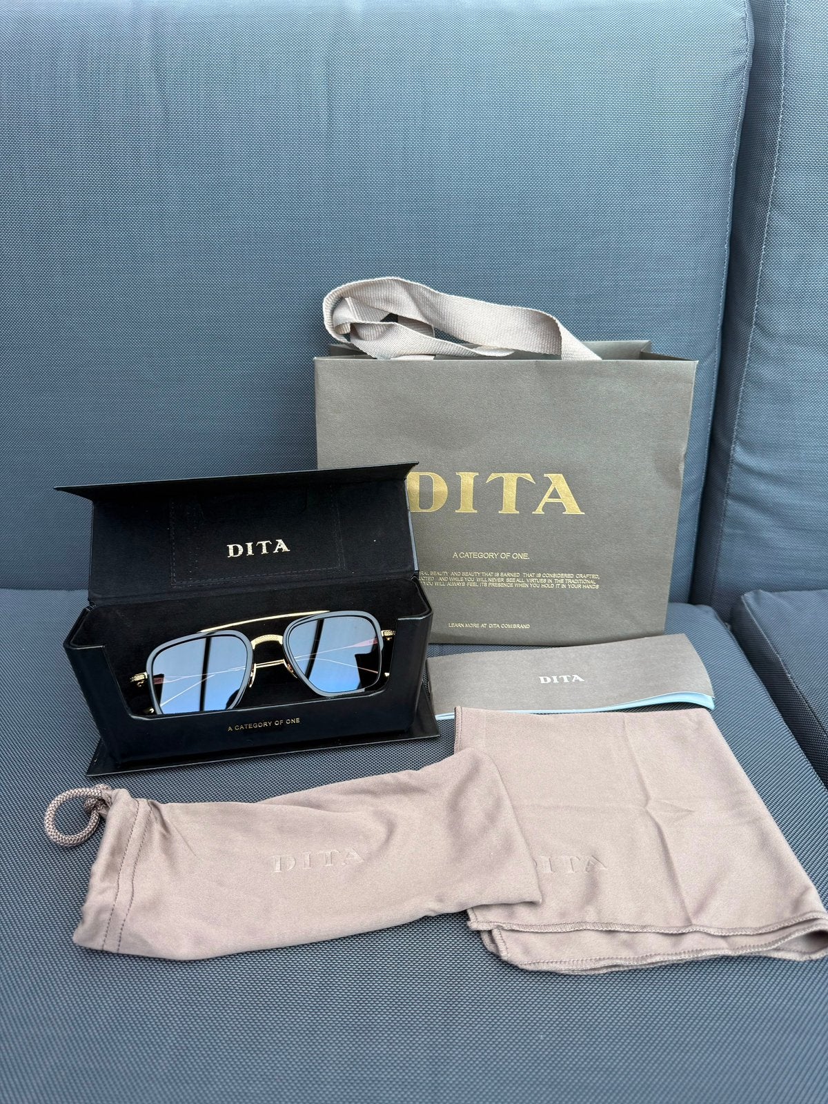 Dita flight  006 goud, Sieraden, Tassen en Uiterlijk, Zonnebrillen en Brillen | Heren, Overige merken, Zonnebril, Overige kleuren