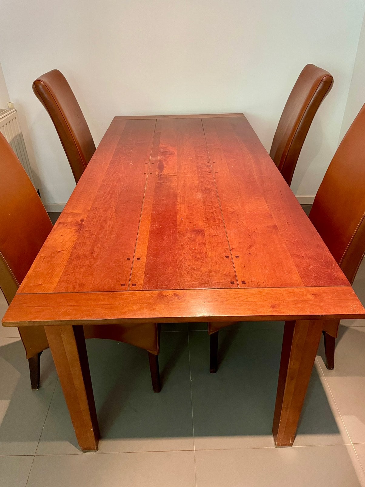 Eettafel - Kersenhout, Huis en Inrichting, Ophalen, Gebruikt, 6 tot 8 stoelen