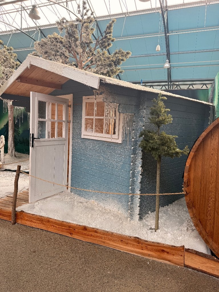 Fonteyn Tuinhuis Blauw | Showroom, Ophalen, 200 tot 400 cm, 250 tot 500 cm, Blokhut