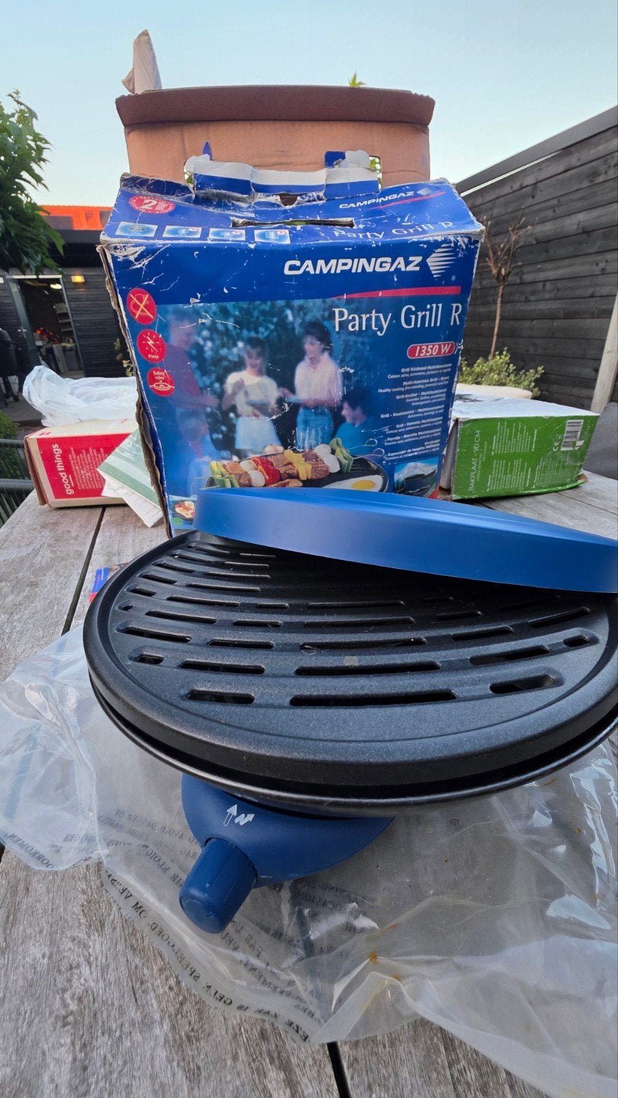 Campingaz Party Grill R 1350W, Caravans en Kamperen, Kampeeraccessoires, Ophalen of Verzenden, Gebruikt