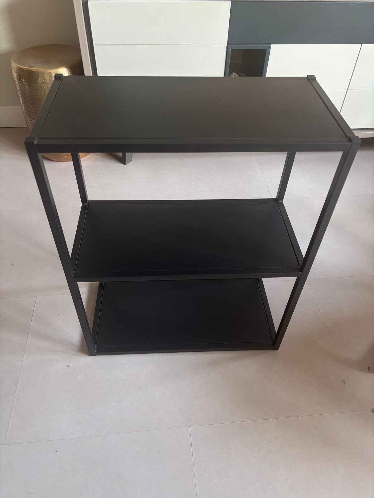 IKEA Enhet open kast met 3 planken, zwart
