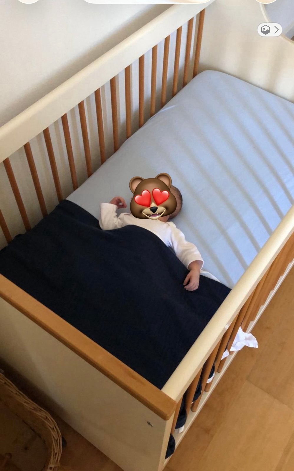 Baby bedje inclusief matras, Kinderen en Baby's, Ophalen, Zo goed als nieuw, Minder dan 140 cm, Matras