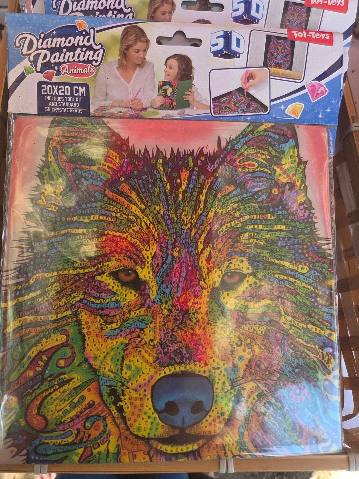 Nieuw Diamond Painting Dieren Wolf 20x20 cm met toolkit, Onbekend adres, Nederland, Nieuw, Meerkleurig, Ophalen of Verzenden