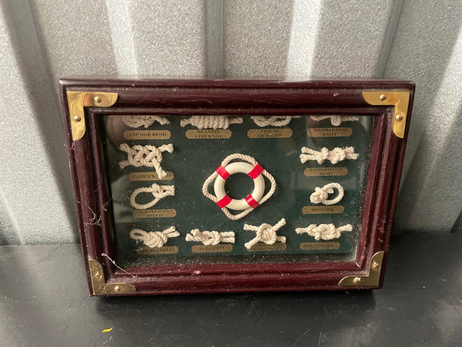 Decoratief Schilderij met Zeemansknopen en Reddingsboei, Minder dan 50 cm, Gebruikt, Ophalen of Verzenden, Schilderij