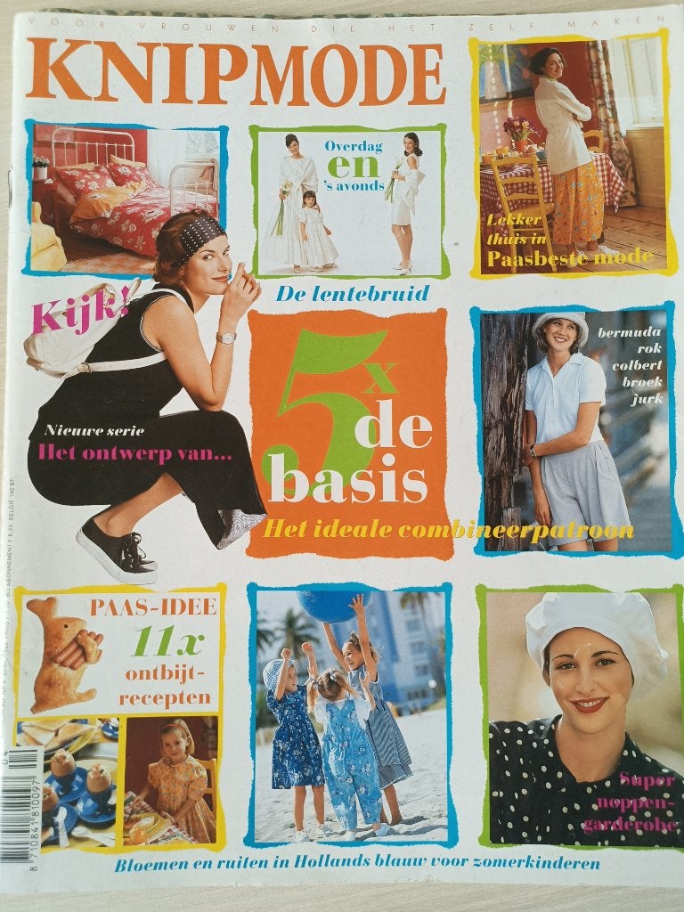 Knipmode april 1996 de lentebruid, bruidsjurk, bruidsmeisje, Ophalen, Zo goed als nieuw, Vrouw, Knipmode