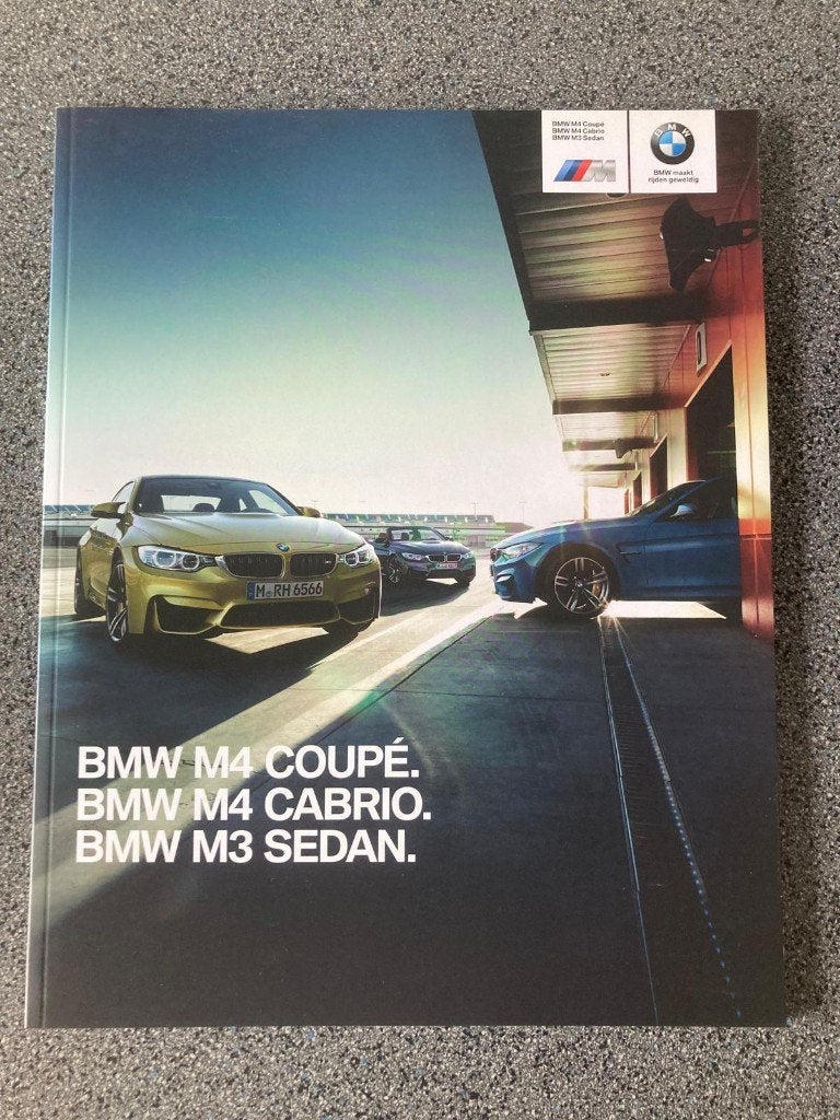 Brochure BMW Type M4 Coupé, M4 Cabrio en M3 Sedan NIEUW, Onbekend, Nieuw, Ophalen of Verzenden, BMW