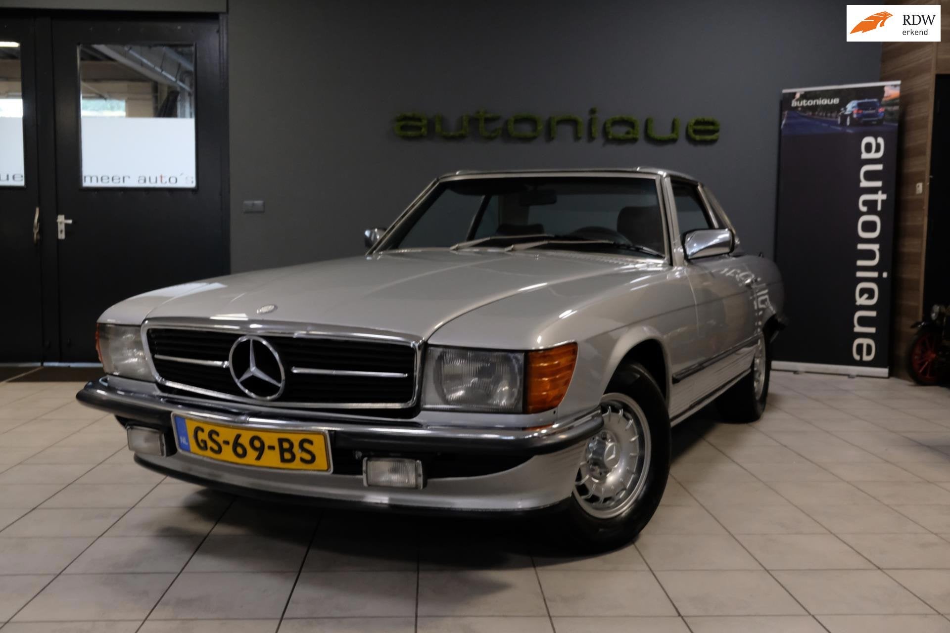 Mercedes-Benz SL-klasse 380 SL V8 Automaat orgNL/NAP, Auto's, Achterwielaandrijving, Zwart, Cabriolet, Bedrijf