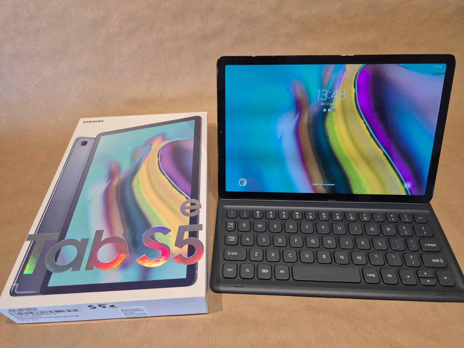 Samsung Galaxy Tab S5e +Case + Bookcover Keyboard, Computers en Software, Android Tablets, Galaxy Tab s5e, Ophalen of Verzenden