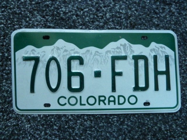 Kentekenplaat licenseplate Colorado USA, Verzenden, Gebruikt, Auto's