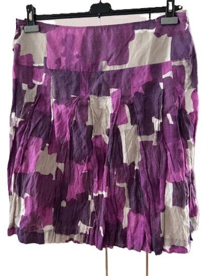 Claudia Sträter rok lila paars ecru met metaaldraad 44, Kleding | Dames, Verzenden, Paars, Maat 42/44 (L), Zo goed als nieuw