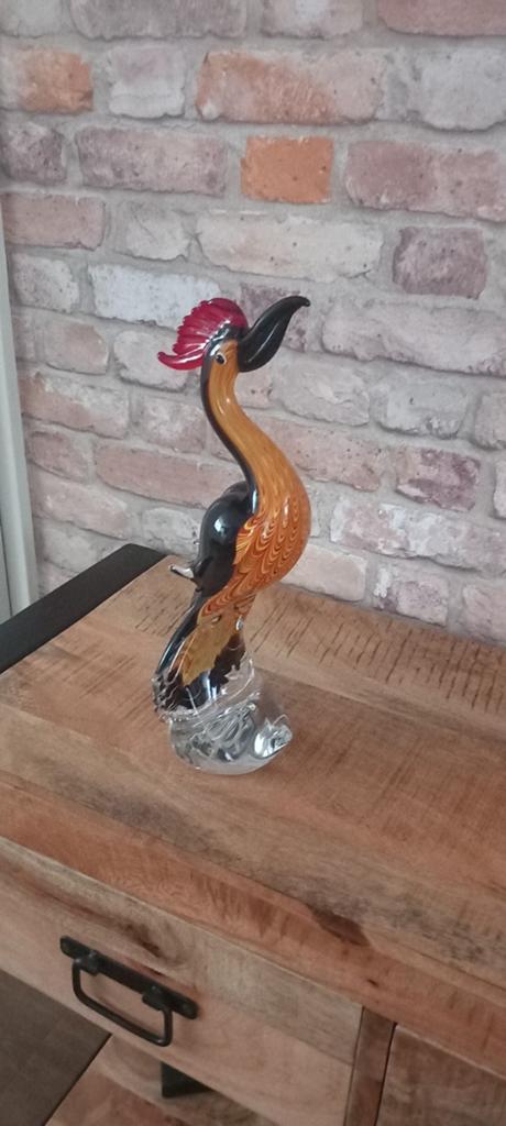 Murano Glas:Grote 32cm Kraanvogel Beeld♥️SALE VERKOOP♥️, Verzamelen, Beelden en Beeldjes, Ophalen of Verzenden, Nieuw, Dier