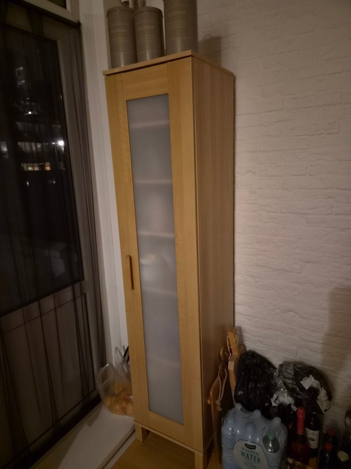 Voorraad kast ikea 40x40x180, Minder dan 50 cm, Met deur(en), Ophalen of Verzenden, Zo goed als nieuw