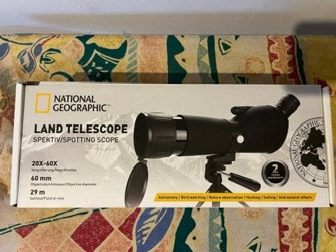 National Geographic Spotting Scope / Telescoop 20-60x60, Lenzentelescoop (refractor), Met statief, Ophalen of Verzenden, Zo goed als nieuw