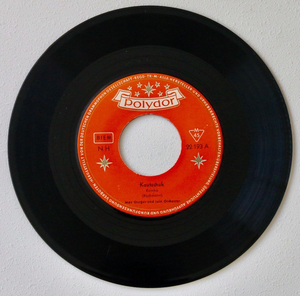 Max Greger und sein Orchester - Kautschuk (Germany 1954), Gebruikt, 7 inch, Ophalen of Verzenden, Pop
