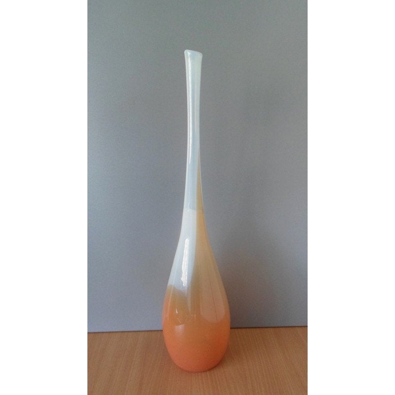 Floris Meydam Leerdam oranje witte serica  510 mm, Antiek en Kunst, Ophalen