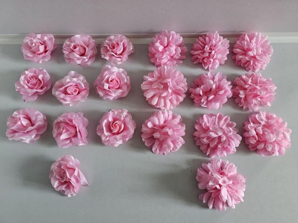 Diverse mooie roosjes en pioenen om mee te knutselen, Roze, 12 cm, Nieuw, Ophalen of Verzenden