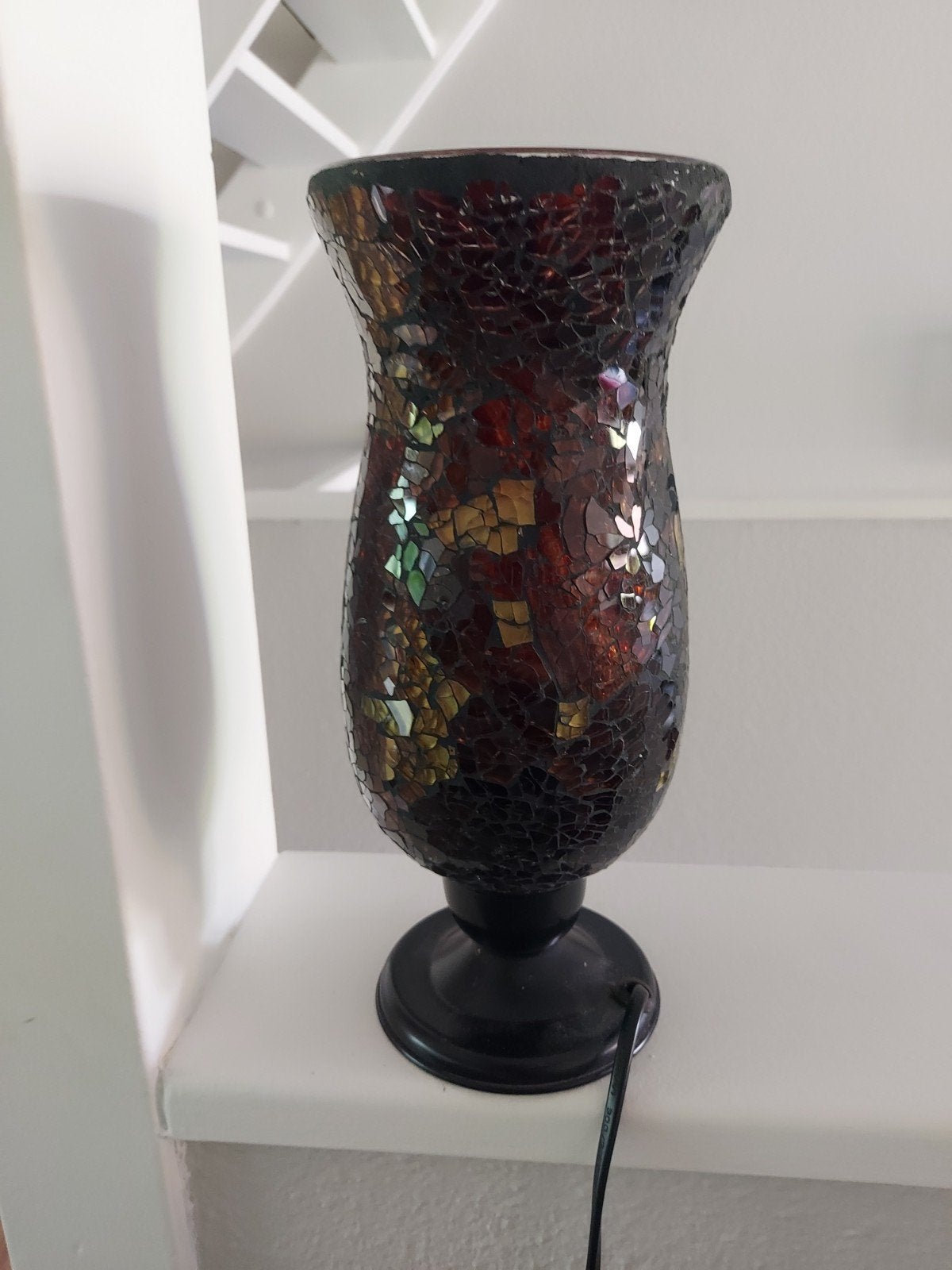 Mozaïek tafellamp, Ophalen, Meerkleurig, Glas, 30 cm