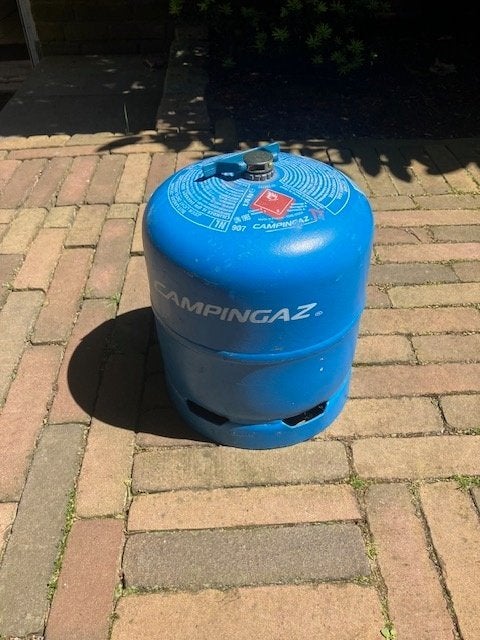 gasfles van campingaz, type 907, Caravans en Kamperen, Kampeeraccessoires, Ophalen, Zo goed als nieuw
