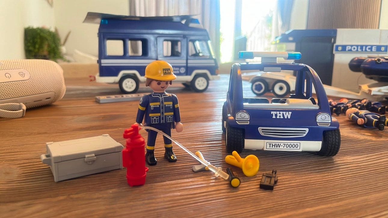 Playmobil 4090 THW  politie auto, Ophalen, Gebruikt
