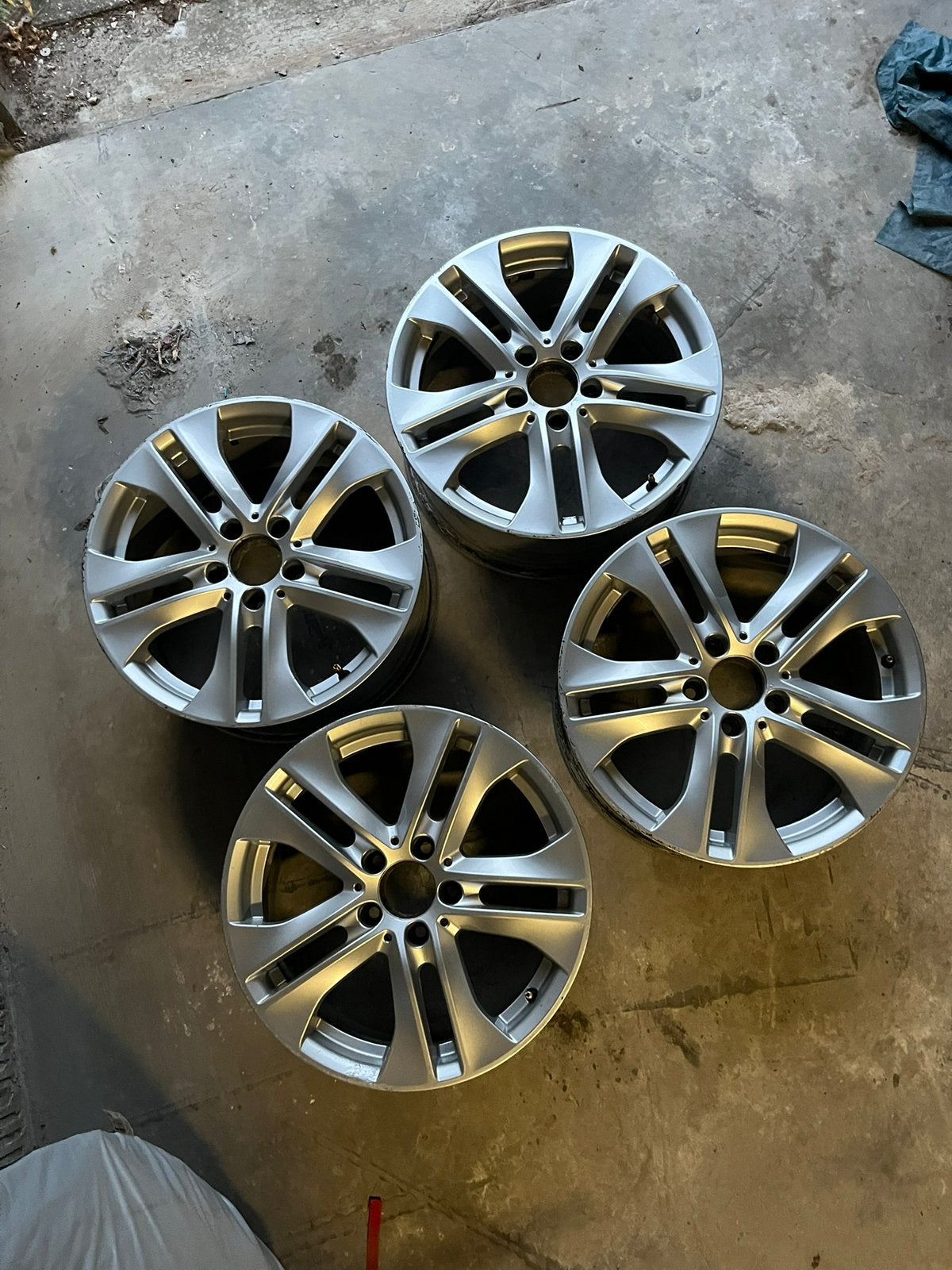 MERCEDES VELGEN 17inch c klasse, Ophalen, Gebruikt