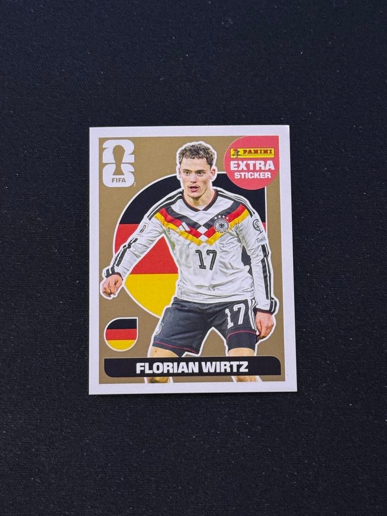 2026 Panini World Cup Extra Sticker Florian Wirtz Gold, Ophalen of Verzenden, Nieuw
