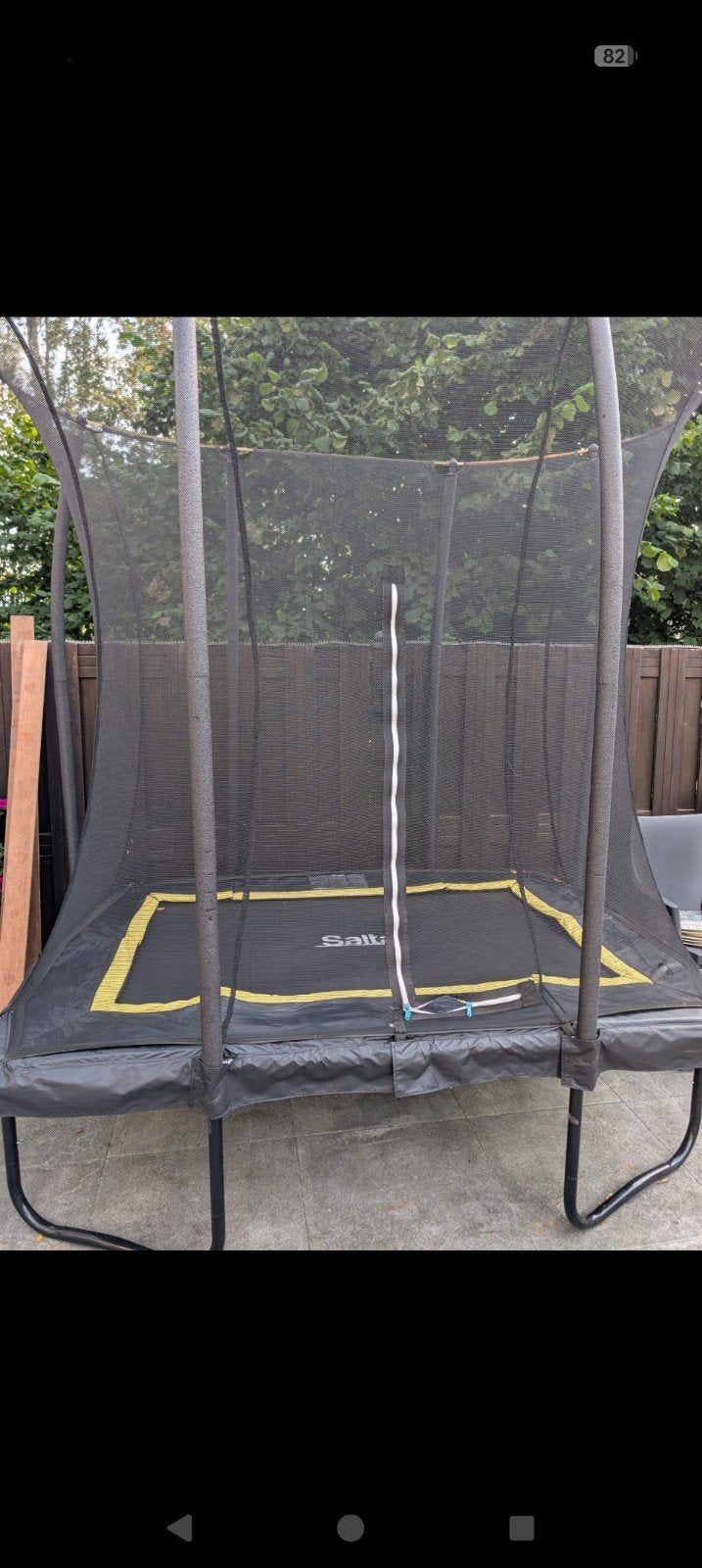 salta trampoline rechthoekig 214 x153 cm, Ophalen, Gebruikt