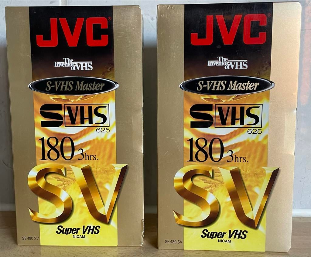 JVC S-VHS Master SV180 Videobanden (2 stuks), Alle leeftijden, Ophalen of Verzenden, Nieuw in verpakking, Overige genres