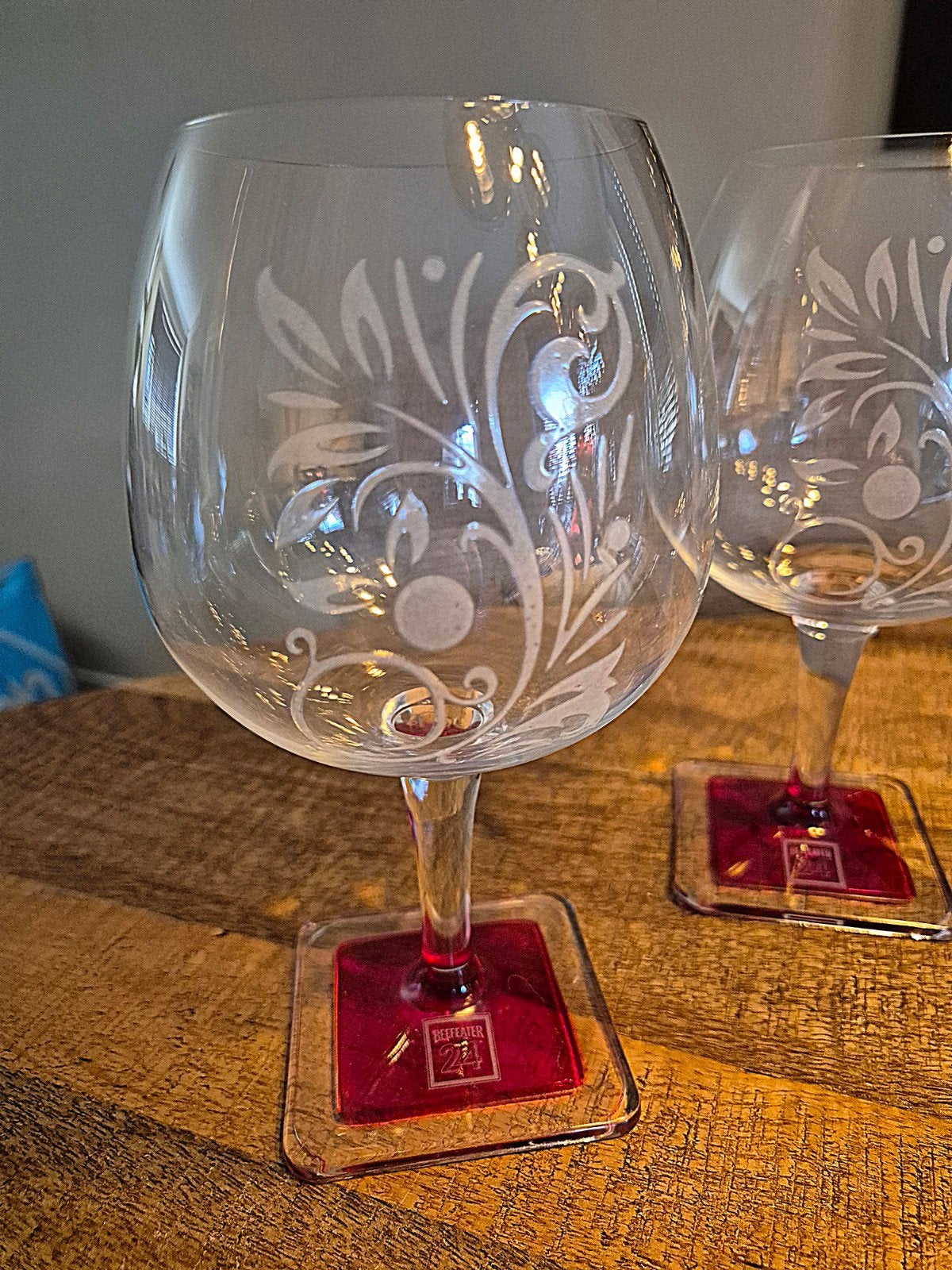 4 Beefeater Gin glazen, Ophalen of Verzenden, Zo goed als nieuw, Overige typen