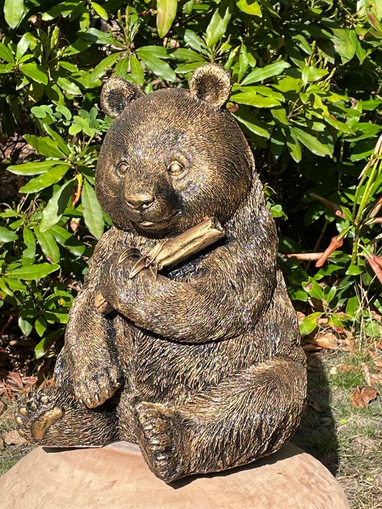 Pandabeer bamboe tuin, zwembad, vijver 40cm, Tuin en Terras, Ophalen of Verzenden, Nieuw, Kunststof, Dierenbeeld