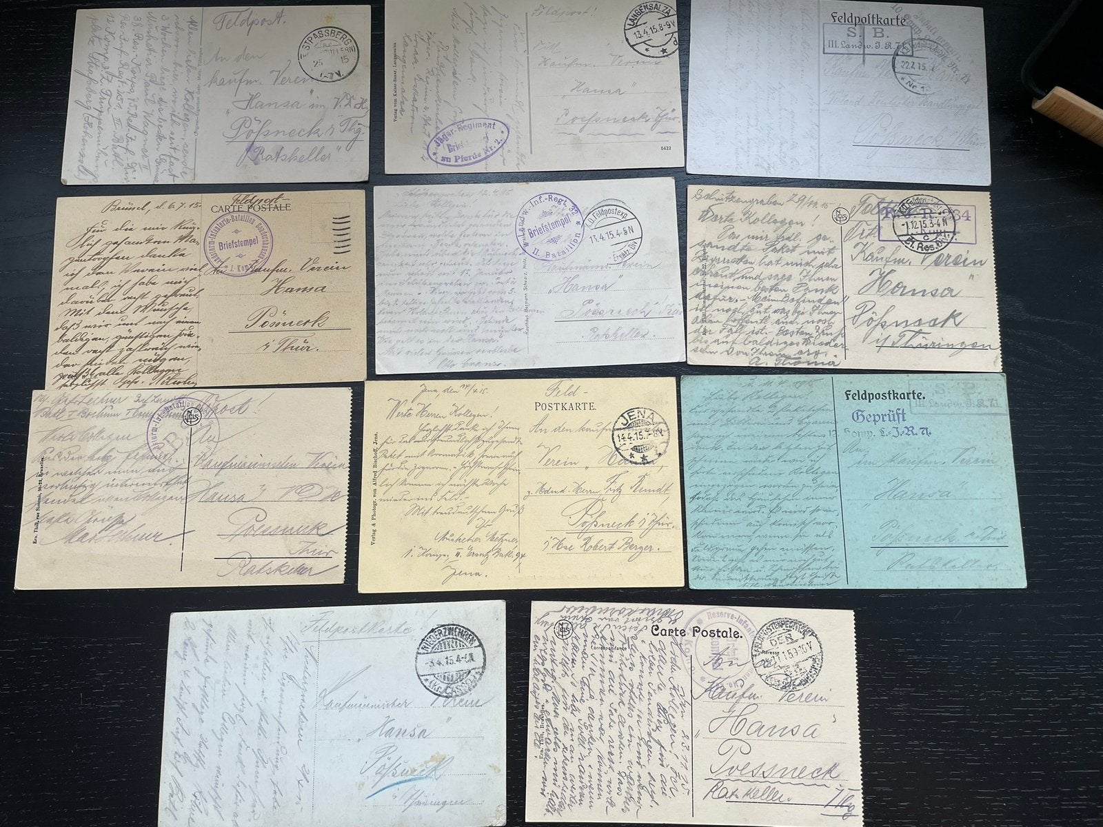 WW1 lotje Duitse postkaarten, Ophalen of Verzenden, Landmacht, Duitsland, Overige typen