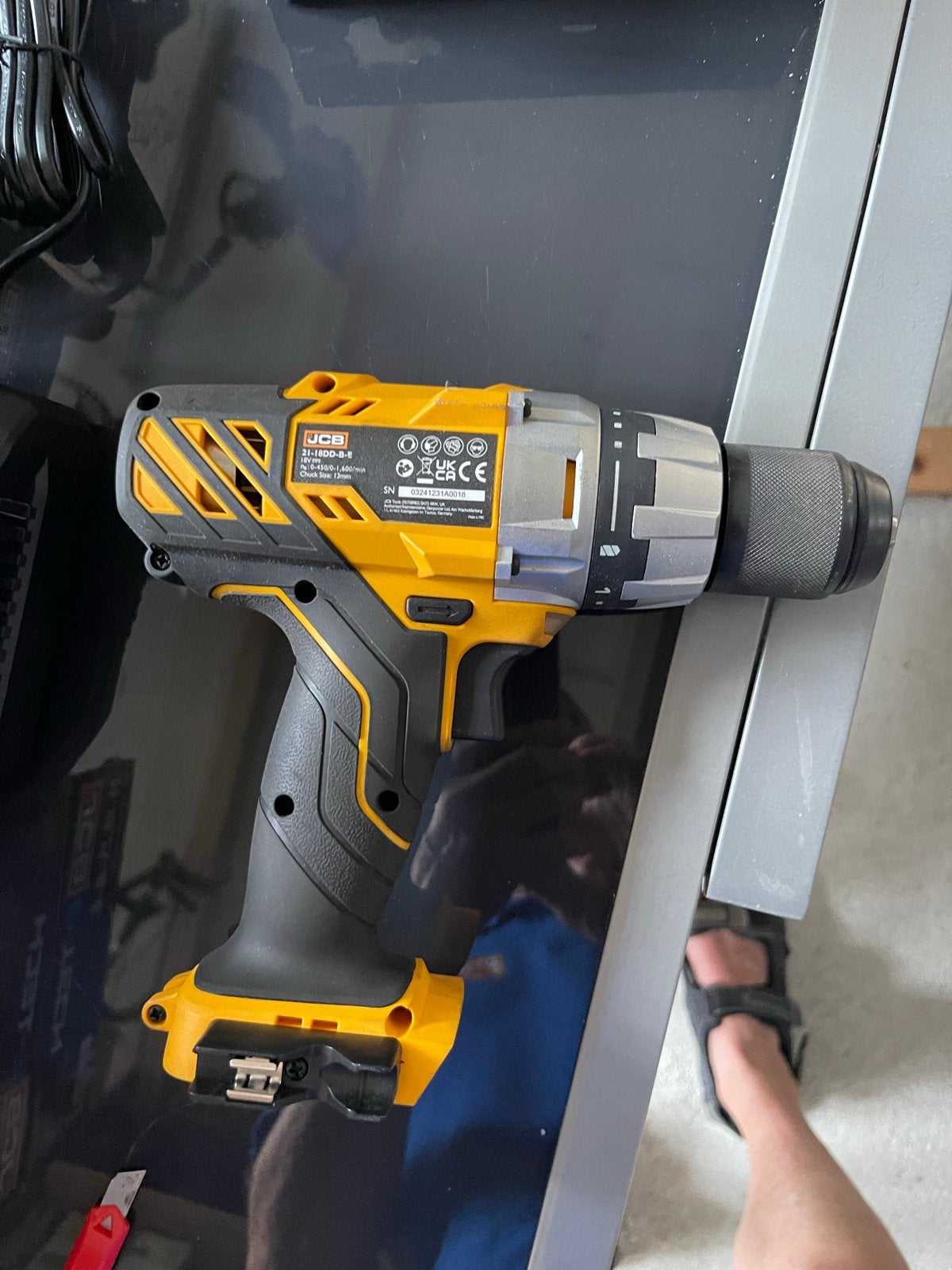 JCB E-TECH Accuboormachine en Decoupeerzaag Set 18V, Ophalen, Variabele snelheid, Nieuw, Boor- en Schroefmachine