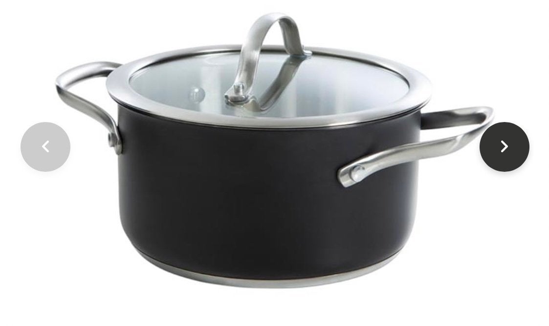 Nieuw BK Purity kookpan 18 cm zwart met deksel pan koken, Ophalen of Verzenden, Nieuw, Rvs